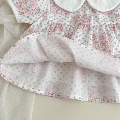 Summer Girls Flowers and Dots Pattern Short Sleeves Onesies and Clothing Set – Princess Sister Matching Set, MyKids-USA®, Baby & Children's Outfits, MyKids-USA -  -  -  -  -  -  - .