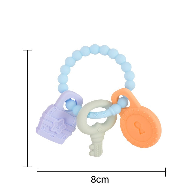 Baby Teething Toys – Key Bracelet Silicone Teething Sticks, MyKids-USA®, Teethers, MyKids-USA - Size/Age - Average Size (0-6Y） - Color - Light Blue -  -  - TR2508302234-B