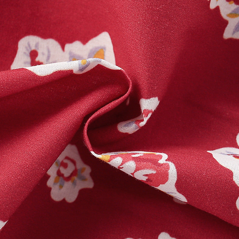 Summer Arrival Flowers Pattern Short Sleeves Peter Pan Collar Dress for Stylish Girls, MyKids-USA®, Baby & Toddler Dresses, MyKids-USA -  -  -  -  -  -  - 