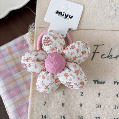 Collection of Flowers Hair Clips or Hair Ties, MyKids-USA®, Hair Pins, Claws & Clips, MyKids-USA - Size/Age - Average Size (0-12Y） - Color - Light Pink -  -  - TR2605022129-E.