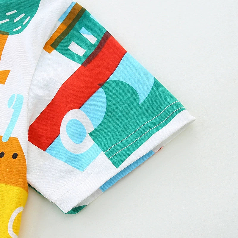 Summer Boys’ Marine Cartoon Pattern T-shirt in European and American Style, MyKids-USA®, Baby & Toddler Tops, MyKids-USA -  -  -  -  -  -  - 