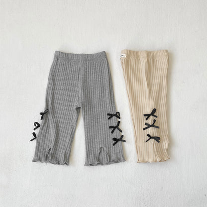 MyKids-USA® Spring and Autumn Baby Kids Girls Long Sleeves Butterfly-bows Pattern Top and Pants Pajamas Clothing Set