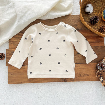 Autumn and Spring Baby Kids Long Sleeves Casual Nuts Pattern Top and Pants Clothing Set, MyKids-USA®, Baby & Toddler Outfits, MyKids-USA -  -  -  -  -  -  - .