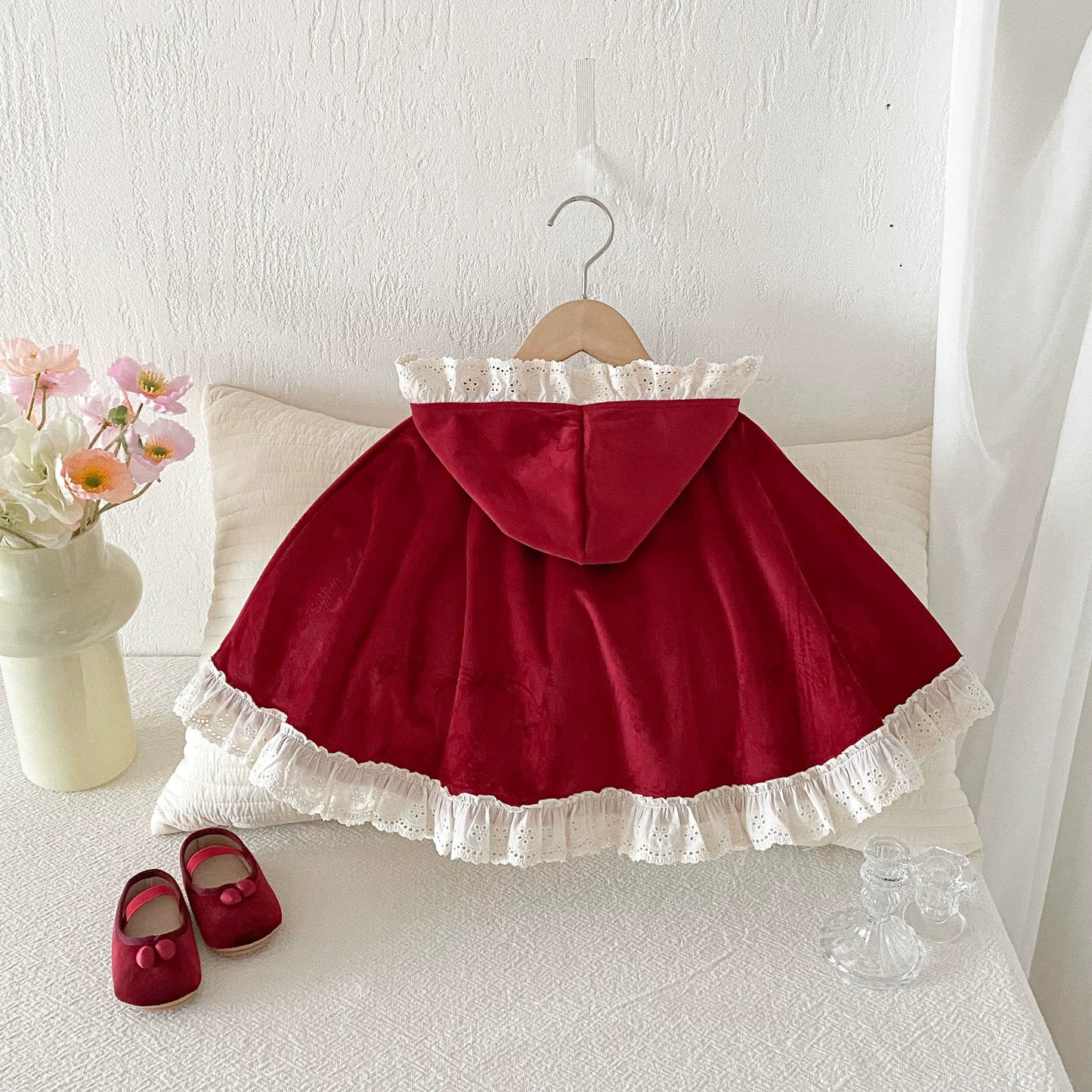 Autumn and Spring Baby Girl Color Patchwork Hollow-out Pattern Cape Popular Shawl, MyKids-USA®, Capes, MyKids-USA -  -  -  -  -  -  - 