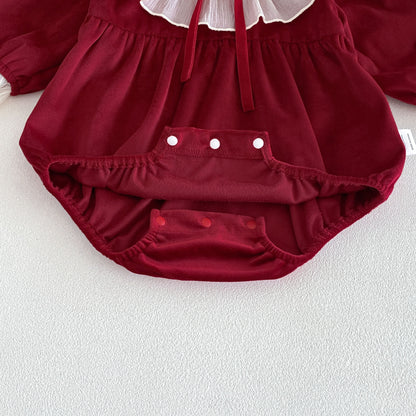 MyKids-USA® Autumn Arrival Baby Girls Long Sleeves Color Patchwork Bodysuit