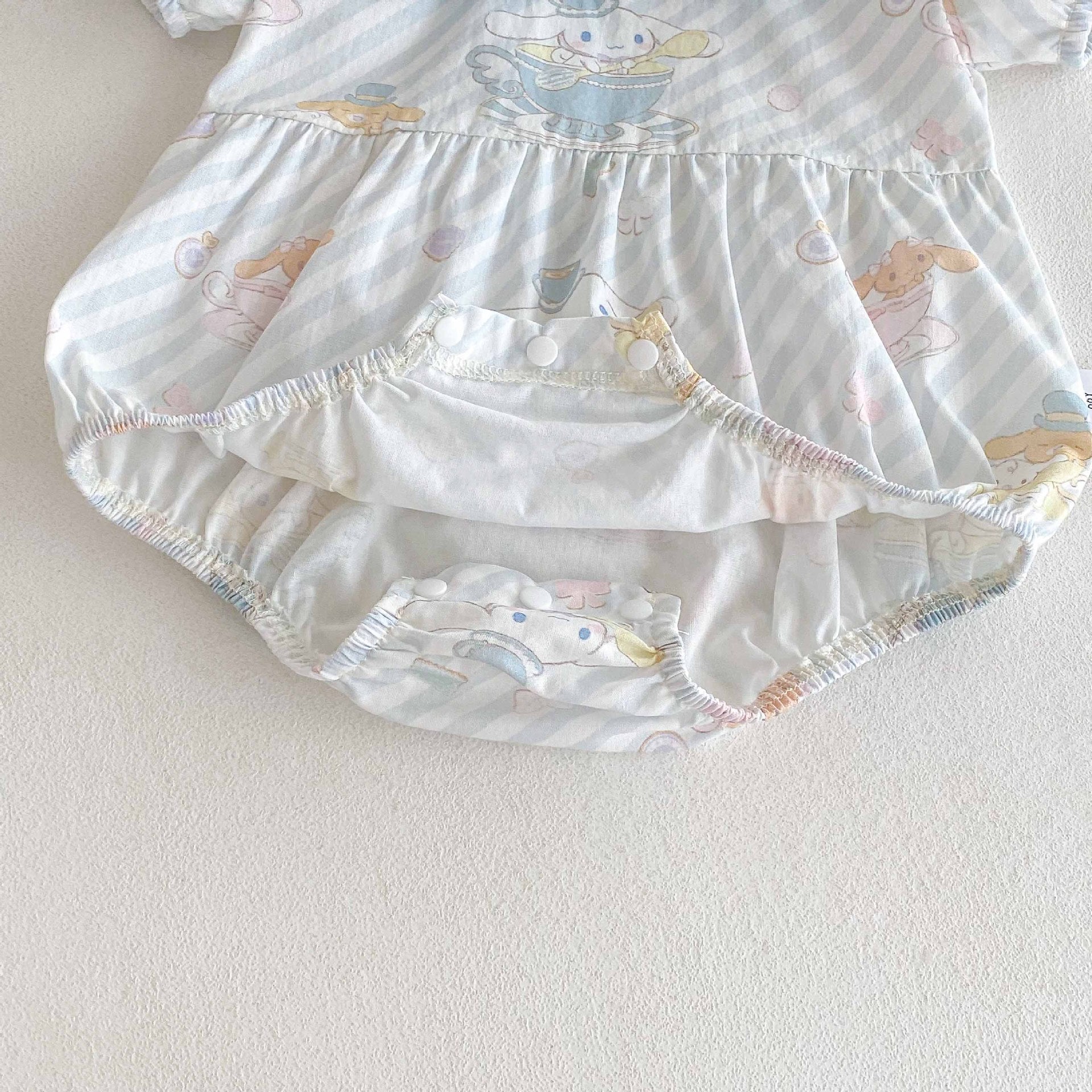 Summer Arrival Baby Girls Cute Cartoon Pattern Short Sleeves Striped Onesies, MyKids-USA®, Baby One-Pieces, MyKids-USA -  -  -  -  -  -  - 