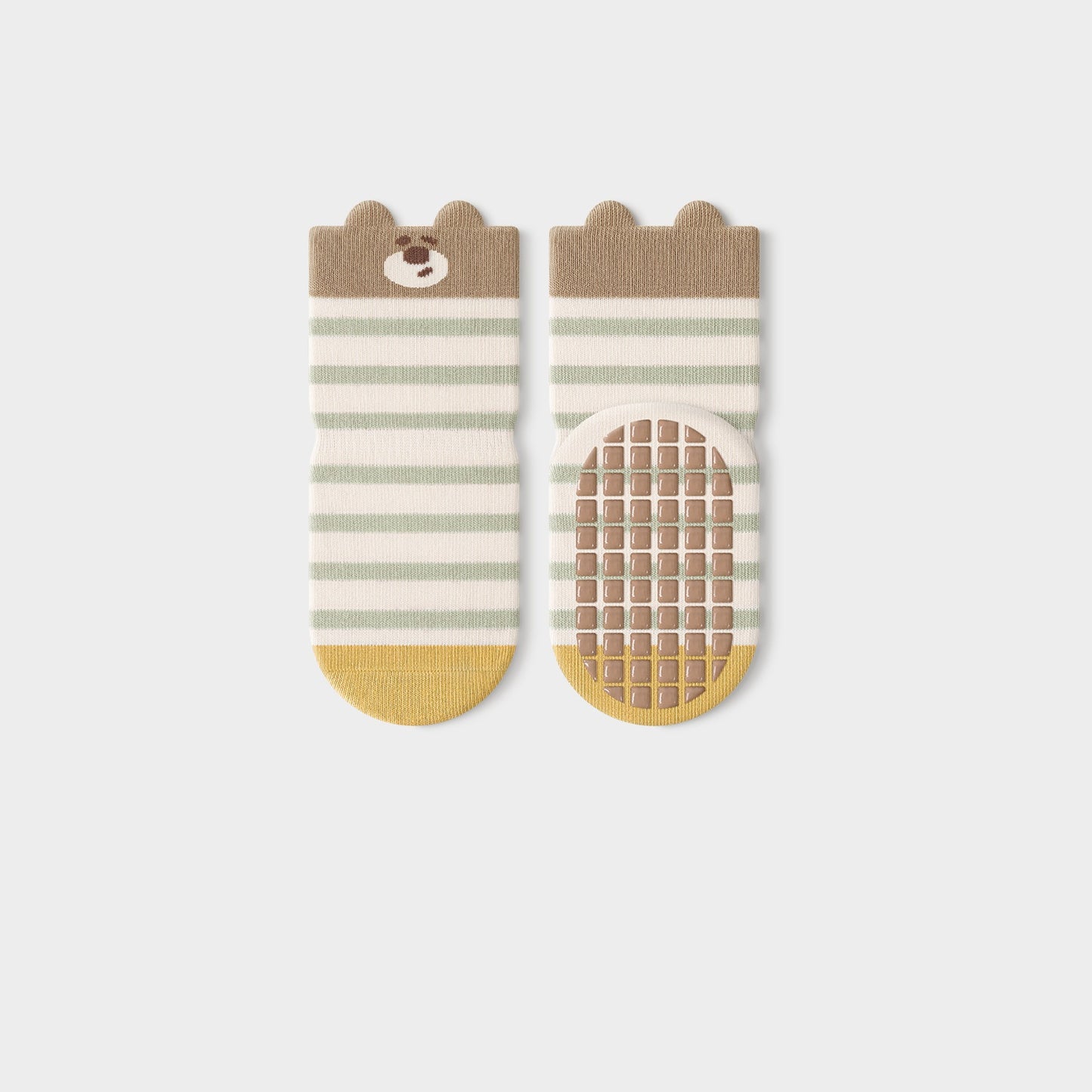 Autumn Baby Unisex Breathable Striped and Cartoon Pattern Cute Socks, MyKids-USA®, Baby & Toddler Socks & Tights, MyKids-USA - Size/Age - S (0-1Y) - Color - Green -  -  - TR2511140054-B