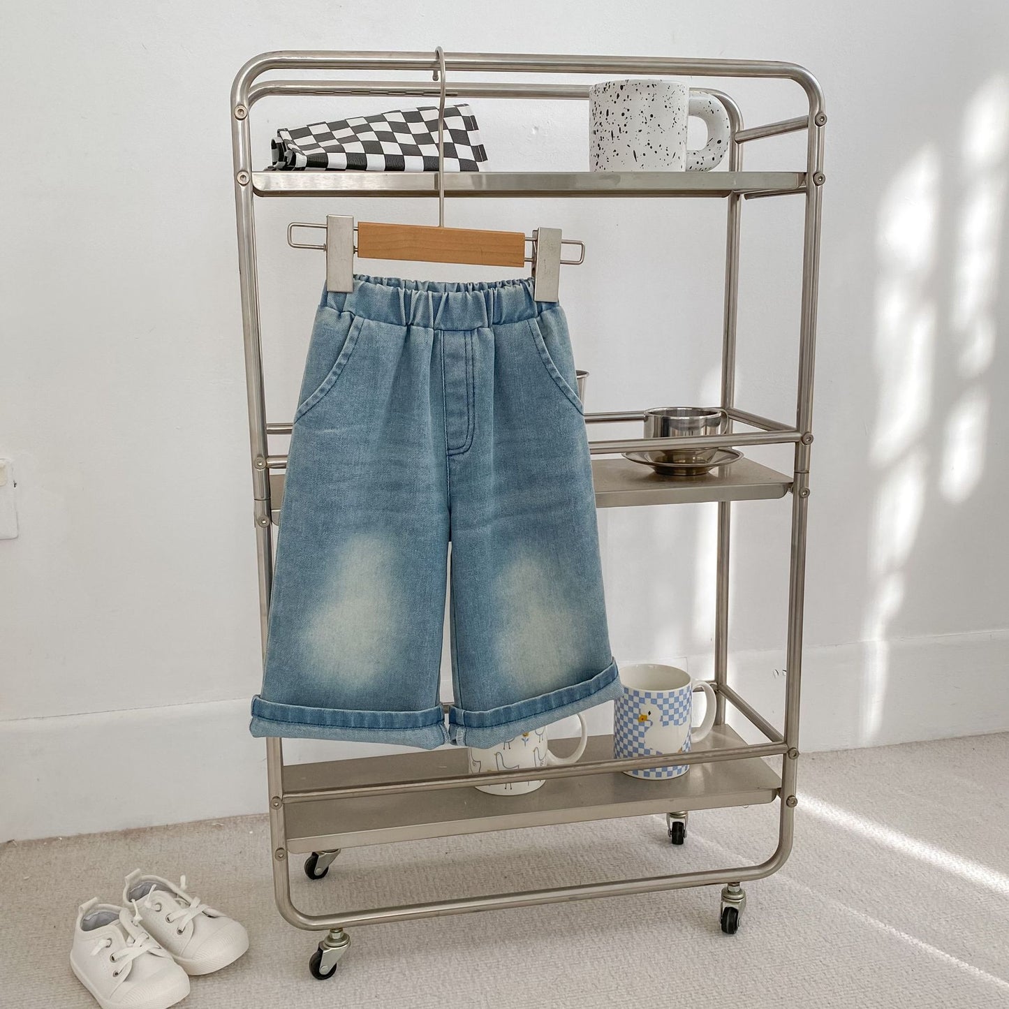 Spring and Autumn Arrival Modern Baby Kids Boys and Girls Denim Pants, MyKids-USA®, Jeans, MyKids-USA - Size/Age - 73 (6-9M) - Color - Blue -  -  - TR2603011629-A.