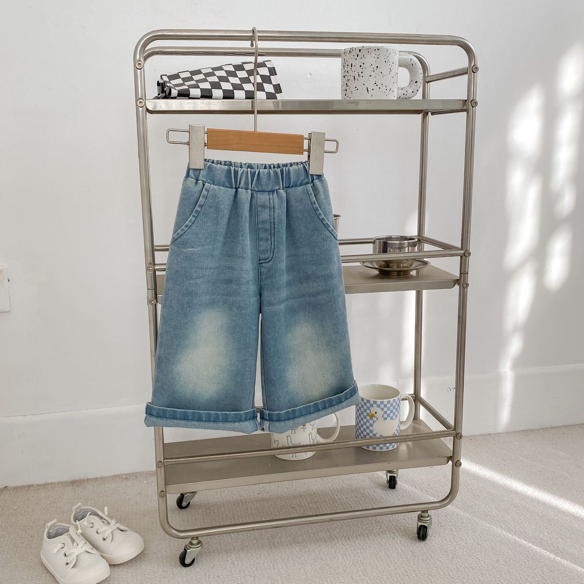 Spring and Autumn Arrival Modern Baby Kids Boys and Girls Denim Pants, MyKids-USA®, Jeans, MyKids-USA - Size/Age - 73 (6-9M) - Color - Blue -  -  - TR2603011629-A.