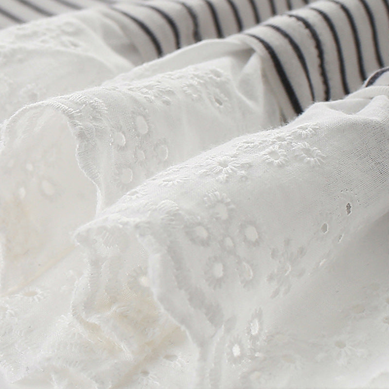 Summer Girls’ Butterfly Pattern Striped T-shirt in European and American Style, MyKids-USA®, Baby & Toddler Tops, MyKids-USA -  -  -  -  -  -  - 