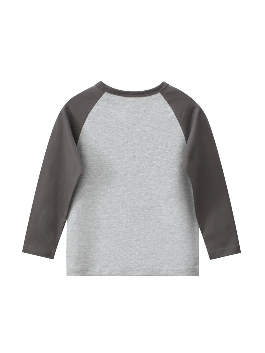 Autumn Baby Boys Cartoon Print Color Patchwork Long Sleeves Crew Neck Base Top Shirt, MyKids-USA®, Baby & Toddler Outerwear, MyKids-USA -  -  -  -  -  -  - 