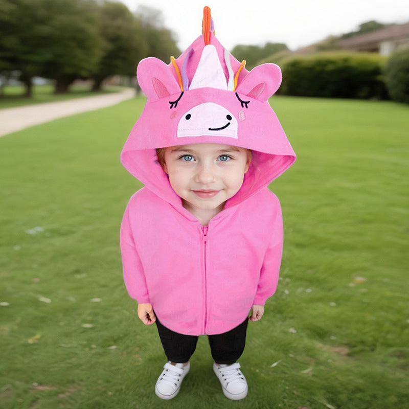 Spring and Autumn Girls Cartoon Pattern Long Sleeves Zip-up Hooded Coat, MyKids-USA®, Baby & Toddler Coats & Jackets, MyKids-USA -  -  -  -  -  -  - 