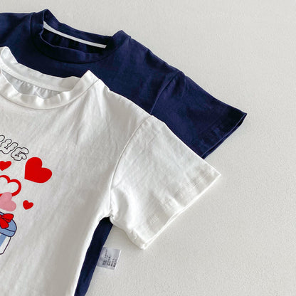 Summer Girls’ Cartoon and Letters Pattern T-shirt in European and American Style, MyKids-USA®, T-Shirts, MyKids-USA -  -  -  -  -  -  - .