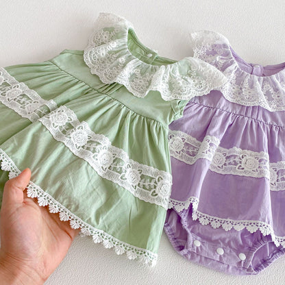 Summer Arrival Baby Girls Sleeveless Flowers Embroidered Pattern Bodysuit Dress, MyKids-USA®, Baby & Toddler Dresses, MyKids-USA -  -  -  -  -  -  - .