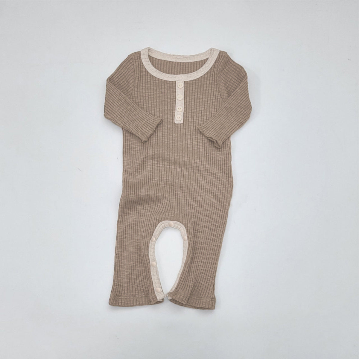 MyKids-USA® Autumn Arrival Baby Kids Long Sleeves Color Patchwork Rompers