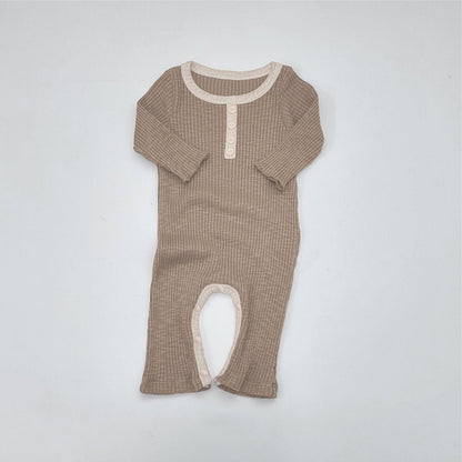 MyKids-USA® Autumn Arrival Baby Kids Long Sleeves Color Patchwork Rompers