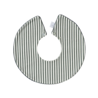 Adorable Striped Pattern Snap-on Round Shaped Bib, MyKids-USA®, Bibs, MyKids-USA - Size/Age - S (0-3Y) - Color - Green -  -  - TR2605142357-B.