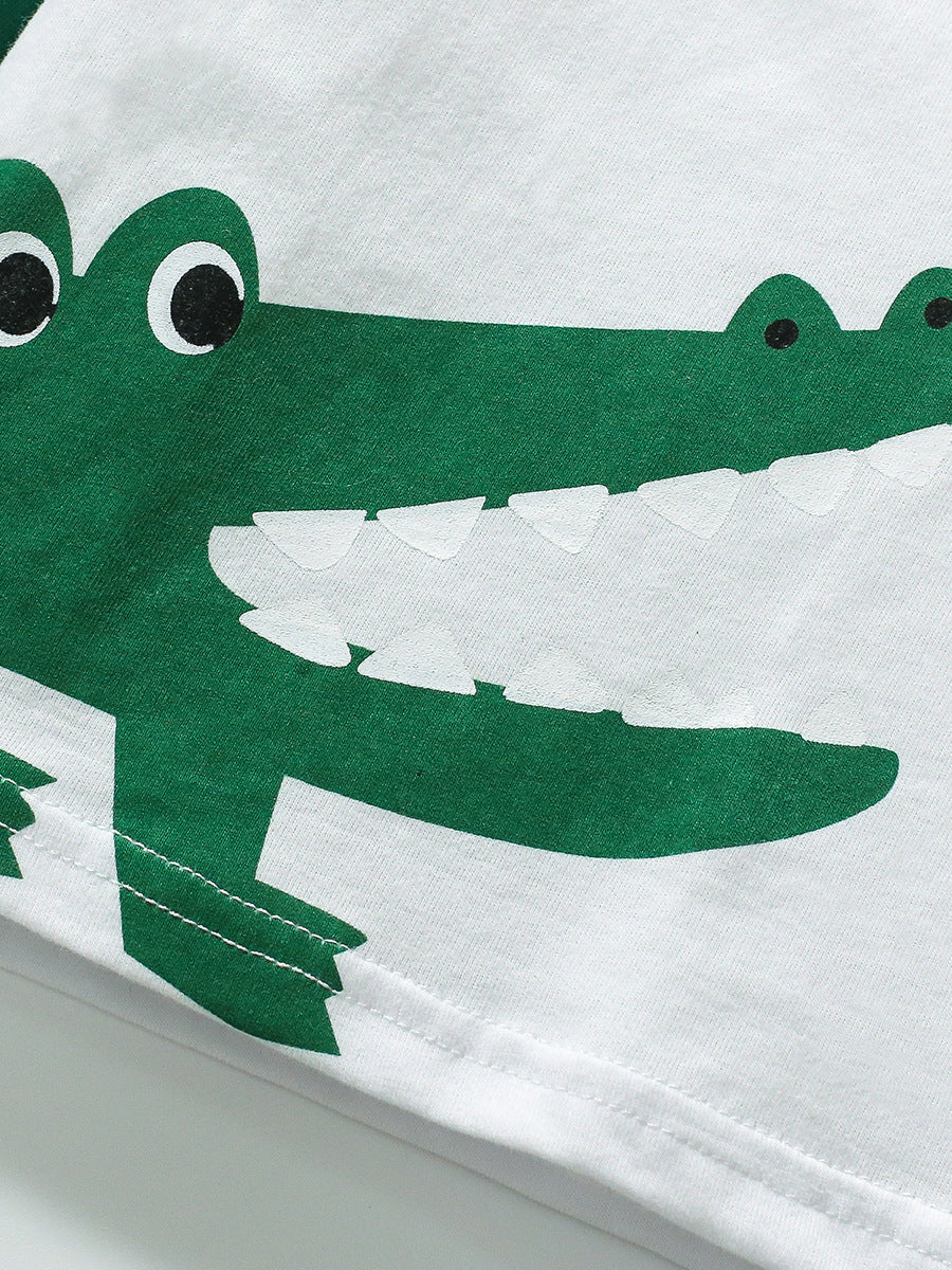 Kids’ Animals Cartoon Pattern Short Sleeves T-shirt in European and American Style for Summer, MyKids-USA®, Baby & Toddler Tops, MyKids-USA -  -  -  -  -  -  - 