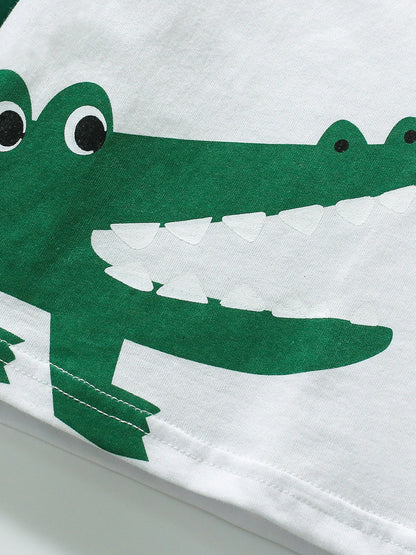 Kids’ Animals Cartoon Pattern Short Sleeves T-shirt in European and American Style for Summer, MyKids-USA®, Baby & Toddler Tops, MyKids-USA -  -  -  -  -  -  - 