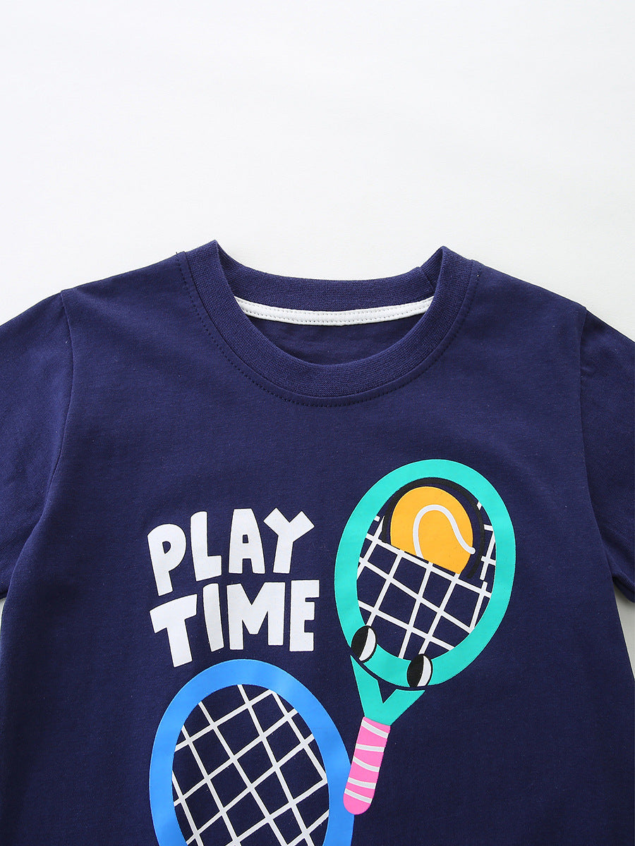 Arrival Summer Baby Kids Boys Short Sleeves Cartoon Pattern T-shirt and Shorts Clothing Set, MyKids-USA®, Baby & Children's Outfits, MyKids-USA -  -  -  -  -  -  - .