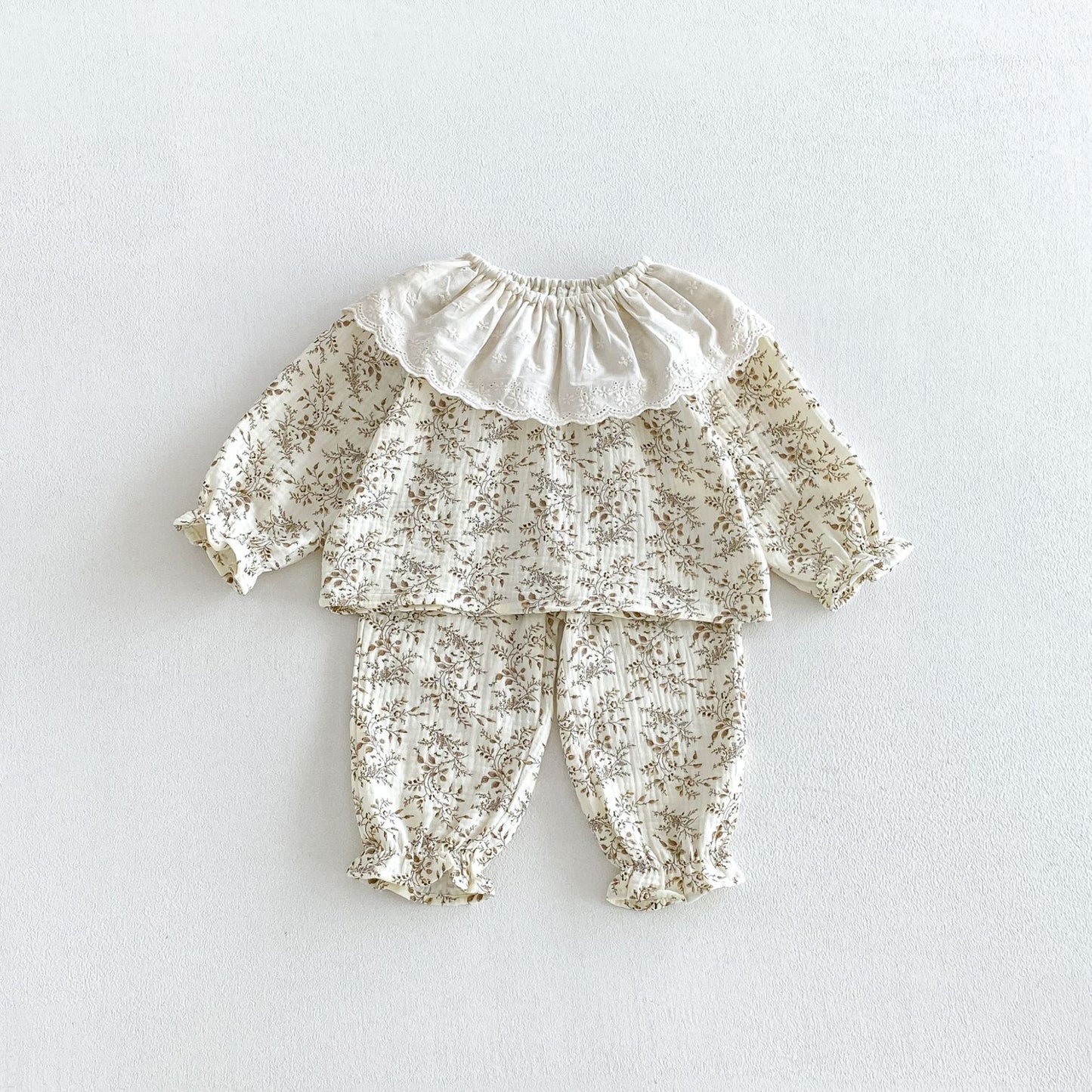 MyKids-USA® Hot Selling Autumn Baby Kids Girls Long Sleeves Floral Pattern Top with Pants Set