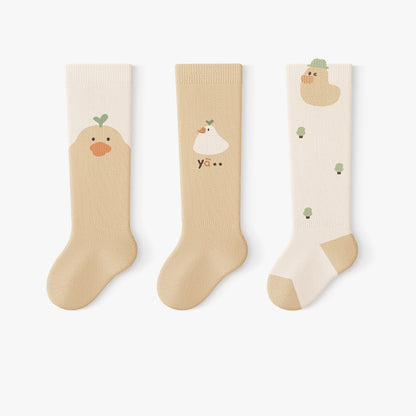 Autumn Arrival Baby Unisex Breathable Cute Cartoon Pattern Stockings 1 Lot=3-Pair Set, MyKids-USA®, Baby & Toddler Socks & Tights, MyKids-USA - Size/Age - XS (0-6M) - Color - Light Yellow -  -  - TR2511142336-C