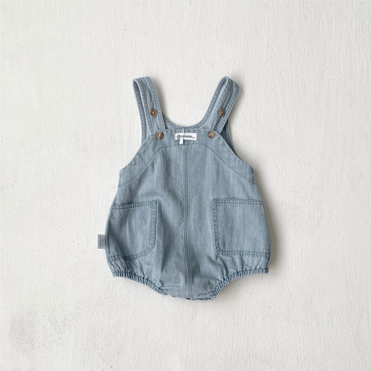 Summer Arrival Baby Unisex Simple Sleeveless Solid Color Denim Onesies, MyKids-USA®, Baby One-Pieces, MyKids-USA -  -  -  -  -  -  - 