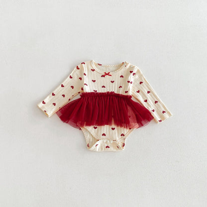 MyKids-USA® Autumn Arrival Baby Girls Long Sleeves Cute Color Patchwork Bodysuit