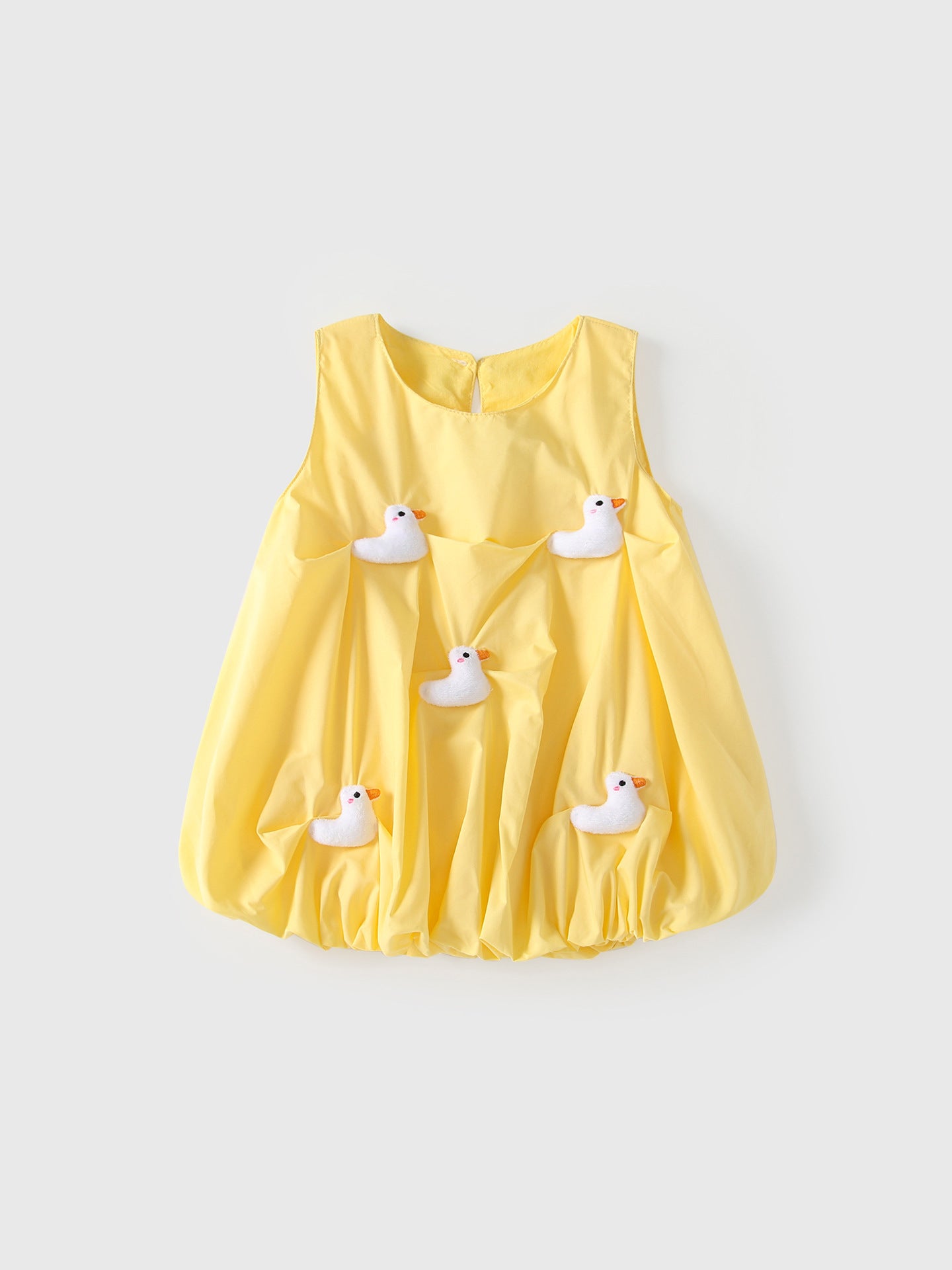 Summer Arrival Sleeveless Butterfly-bows Pattern Dress for Stylish Girls, MyKids-USA®, Baby & Children's Dresses, MyKids-USA - Size/Age - 80 (9-12M) - Color - Yellow -  -  - TR2605142337-B.