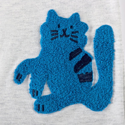 Autumn Arrival Cartoon Cats Pattern Long Sleeves Striped Crew Neck Dress for Stylish Girls, MyKids-USA®, Baby & Toddler Dresses, MyKids-USA -  -  -  -  -  -  - 