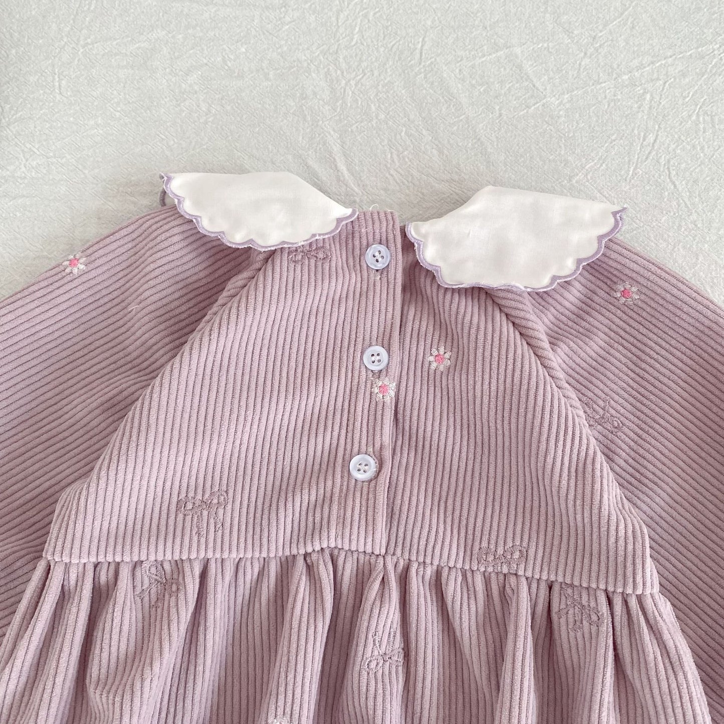 MyKids-USA® Autumn Embroidery Pattern Baby Kids Girls Princess Long Sleeves Bodysuit
