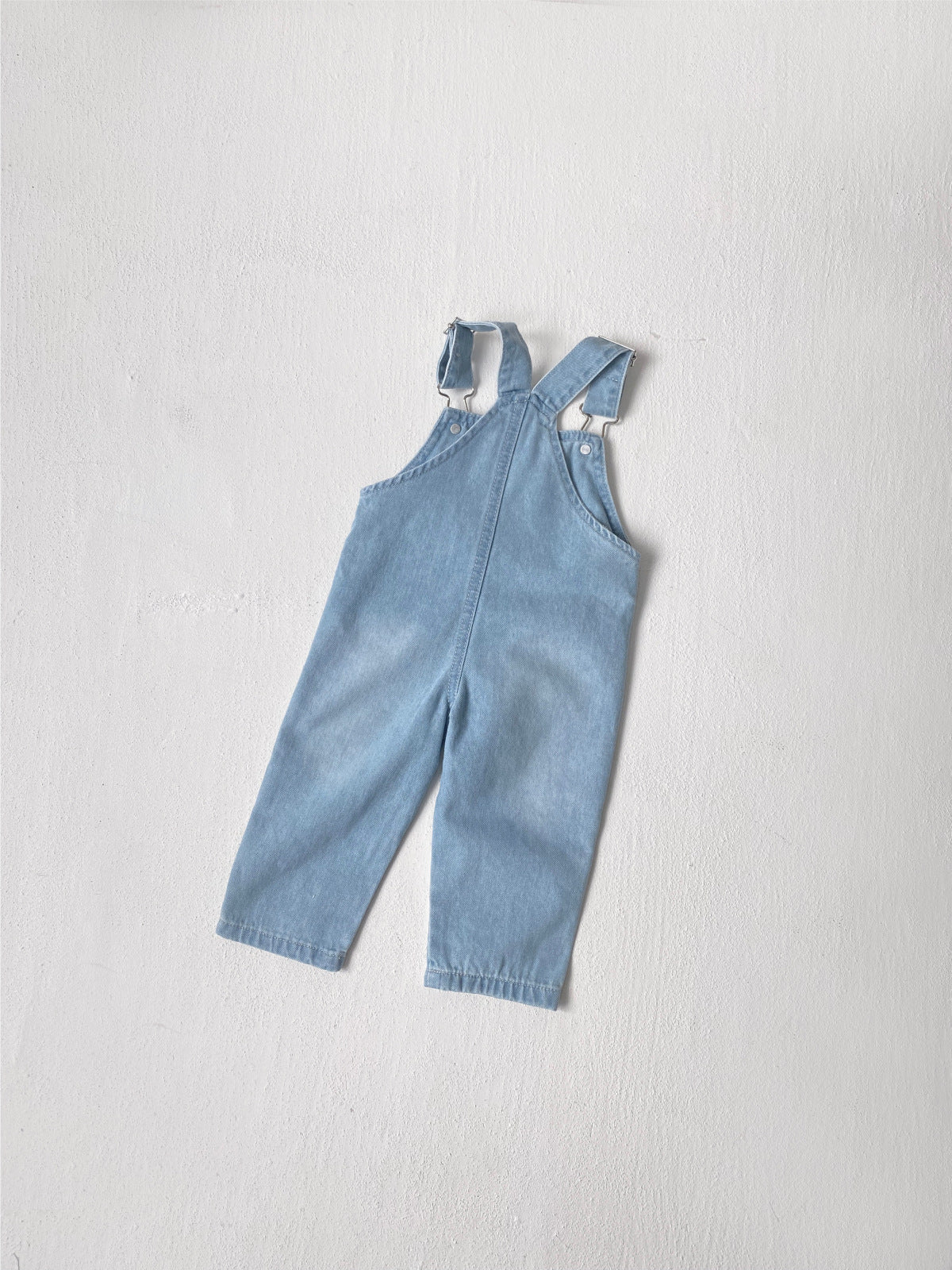 Summer Arrival Baby Kids Sleeveless Hearts Pattern Denim Overalls