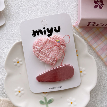 Collection of 2 Cute Pink Geometric Shaped Hair Clips, MyKids-USA®, Hair Pins, Claws & Clips, MyKids-USA - Size/Age - Average Size (0-12Y） - Color - Pink -  -  - TR2604212353-E.