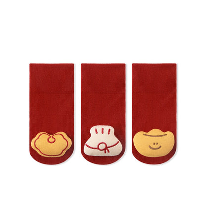 Autumn and Spring Baby Boys and Girls Cute Cartoon Pattern Socks 1 Lot=3-Pair Set, MyKids-USA®, Baby & Toddler Socks & Tights, MyKids-USA - Size/Age - XS (0-6M) - Color - White -  -  - TR2601252156-D.