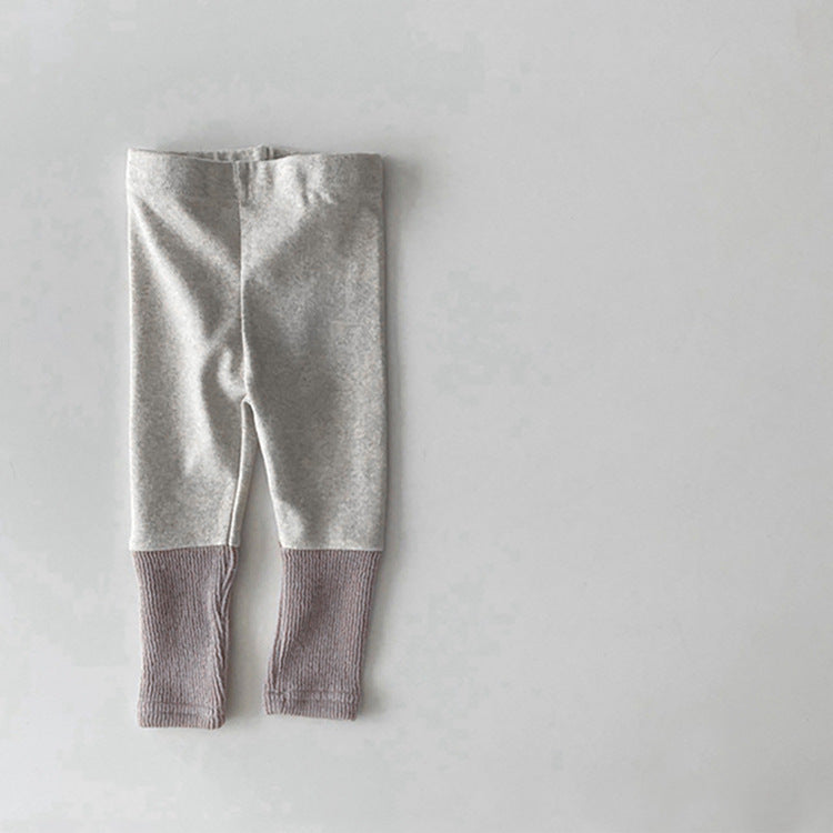 Baby Boy And Girl Color Patchwork Spring and Autumn Casual Pants, MyKids-USA®, Trousers, MyKids-USA - Size/Age - 73 (6-9M) - Color - Apricot -  -  - TR2512251105-A.