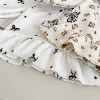 Winter Baby Kids Girls Long Sleeves Cute Pattern Top and Pants Fluffy Warm Pajamas Clothing Set, MyKids-USA®, Baby & Toddler Sleepwear, MyKids-USA -  -  -  -  -  -  - 