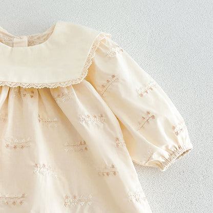MyKids-USA® Autumn Arrival Baby Kids Girls Embroidery Pattern Long Sleeves Dress
