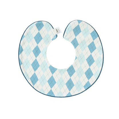 MyKids-USA® Adorable Geometric Pattern Snap-on Round Shaped Bib