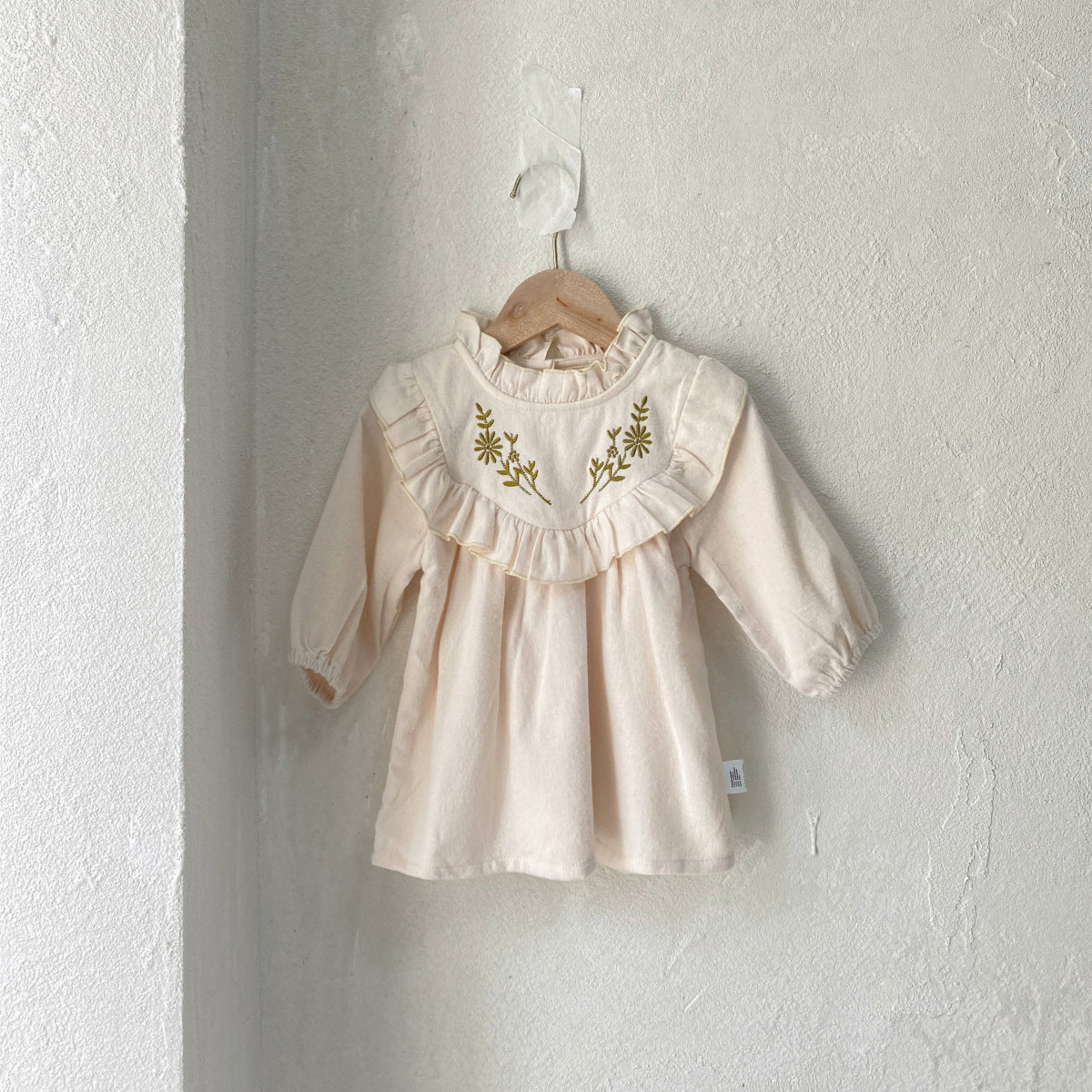 MyKids-USA® Autumn Long Sleeve Flowers Embroidered Baby Kids Girls Princess Dress