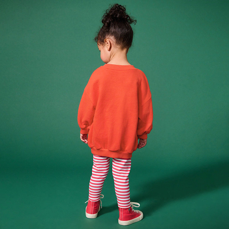 Spring and Autumn Girls Christmas Pattern Long Sleeves Sweatshirt and Striped Pants Clothing Set, MyKids-USA®, Baby & Toddler Outfits, MyKids-USA -  -  -  -  -  -  - 