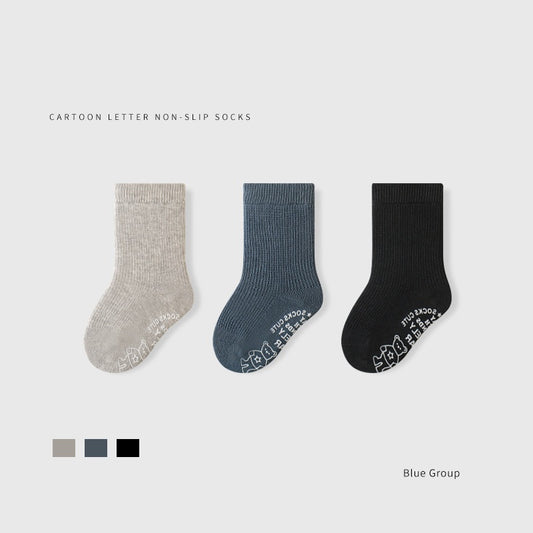 Autumn Arrival Baby Unisex Breathable Simple Letters Pattern Socks 1 Lot=3-Pair Set, MyKids-USA®, Baby & Toddler Socks & Tights, MyKids-USA - Size/Age - S (0-1Y) - Color - Blue -  -  - TR2511142330-A