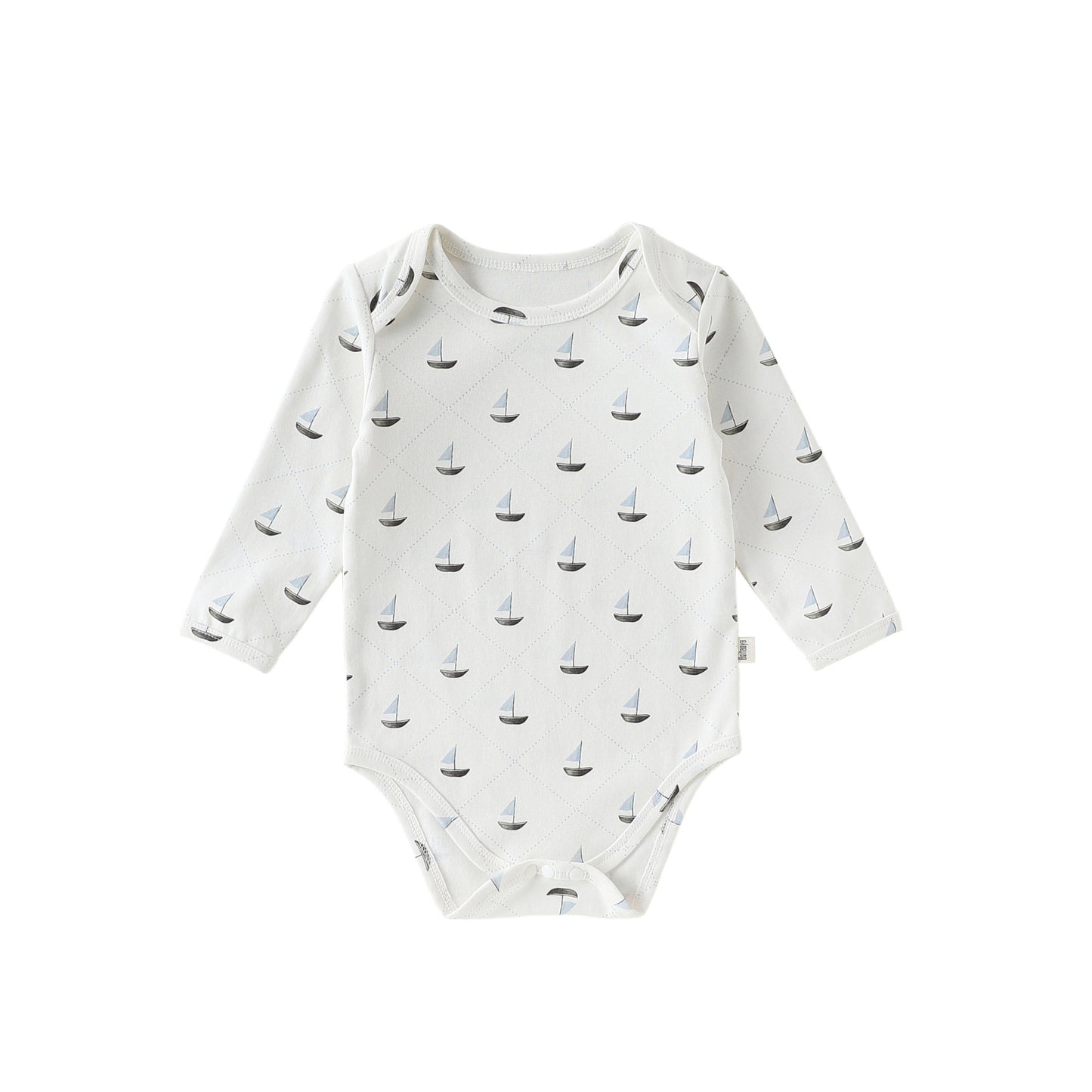 Spring Arrival Baby Unisex Long Sleeves Cartoon Pattern Crew Neck Bodysuit, MyKids-USA®, Bodysuits, MyKids-USA - Size/Age - 66 (3-6M) - Color - Beige -  -  - TR2601301758-B.