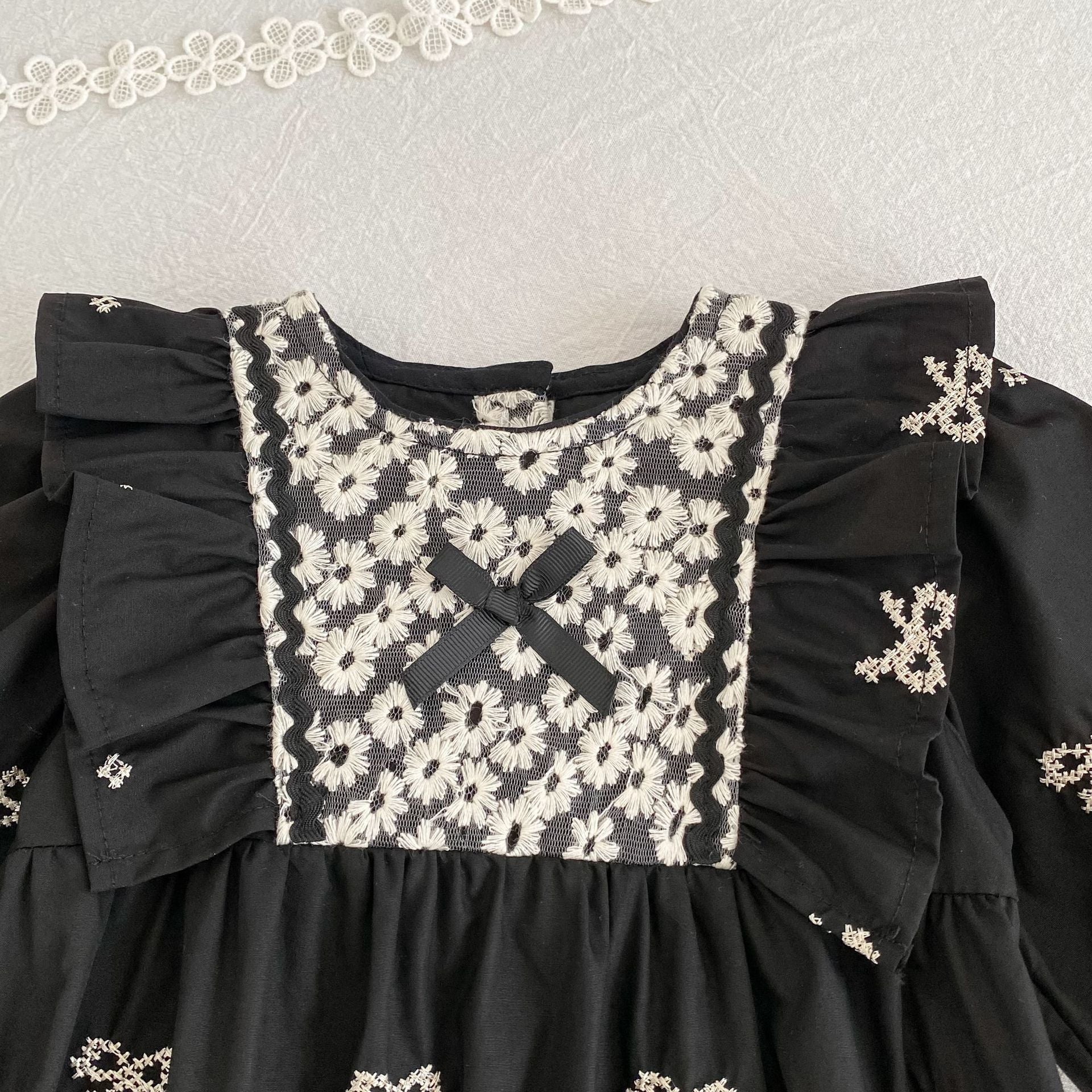 Autumn Arrival Baby Girls Color Patchwork Flowers and Butterfly-bows Pattern Long-sleeved Onesies and Dress – Princess Sister Matching Set, MyKids-USA®, Baby & Toddler Outfits, MyKids-USA -  -  -  -  -  -  - 