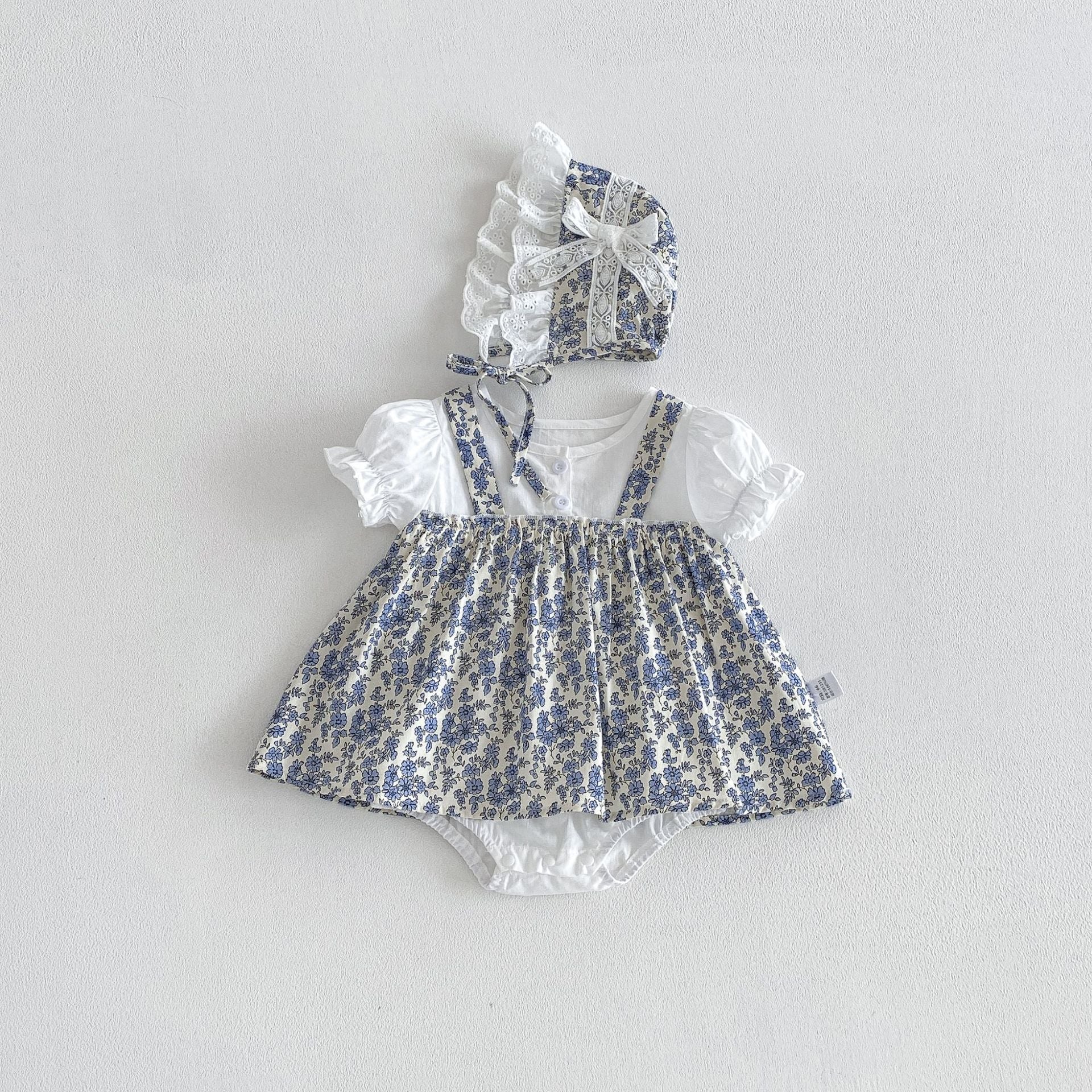 Summer Arrival Baby Girls Short Sleeves Flowers Pattern Bodysuit with Hat, MyKids-USA®, Baby & Children's Outfits, MyKids-USA -  -  -  -  -  -  - .