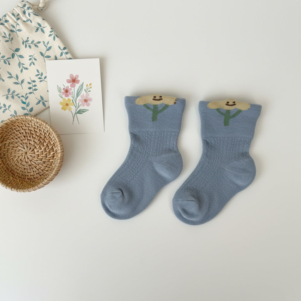 Autumn and Spring Baby Unisex Breathable Simple Animals Pattern Casual Socks
