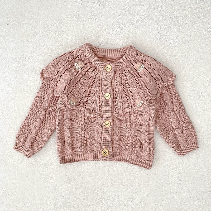 Autumn Arrival Baby Girls Comfortable Argyle Jacquard Pattern Knitted Long Sleeves Cardigan, MyKids-USA®, Cardigans, MyKids-USA - Size/Age - 66 (3-6M) - Color - Pink -  -  - TR2507061825-B
