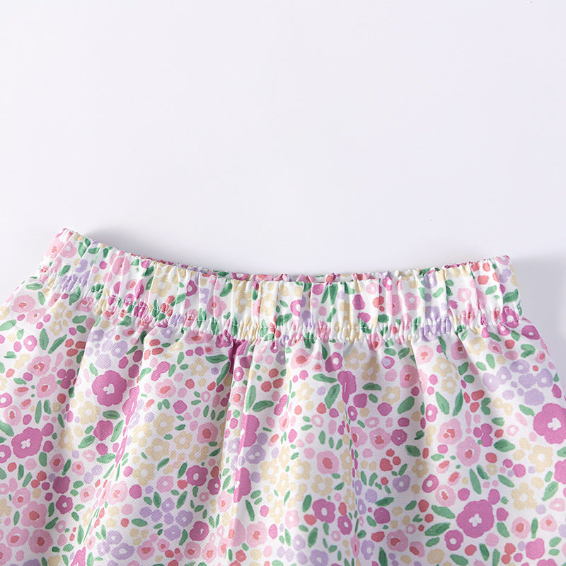 Summer Hot Selling Baby Kids Girls Short Sleeves Cartoon Pattern T-shirt and Floral Shorts Clothing Set, MyKids-USA®, Baby & Toddler Outfits, MyKids-USA -  -  -  -  -  -  - .