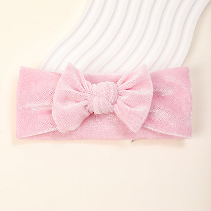 Soft Baby Hairband with Solid Color Bow, MyKids-USA®, Hair Pins, Claws & Clips, MyKids-USA - Size/Age - Average Size (0-6Y） - Color - Light Pink -  -  - TR2411282320-D.