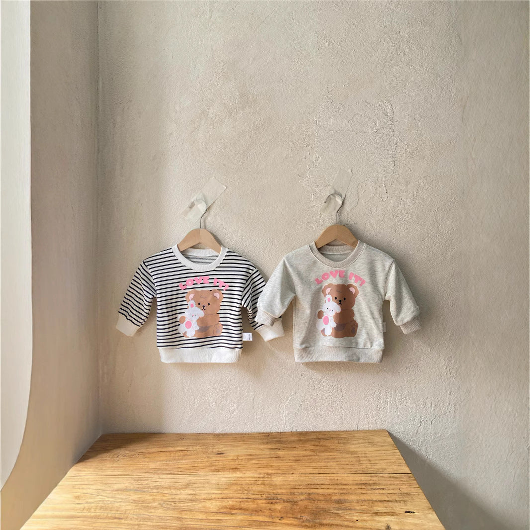 MyKids-USA® Autumn Arrival Baby Kids Long Sleeves Teddy Bear Pattern Top