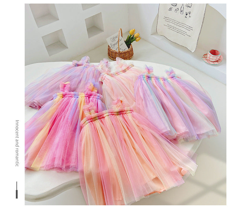Summer Baby Kids Girls Sleeveless Gradient Tulle Strap Dress, MyKids-USA®, Baby & Children's Dresses, MyKids-USA -  -  -  -  -  -  - .